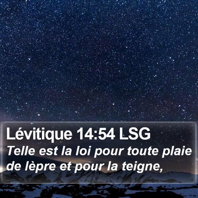 Lévitique 14:54 LSG Bible Verse Image