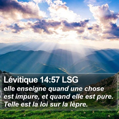 Lévitique 14:57 LSG Bible Verse Image