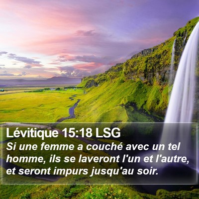 Lévitique 15:18 LSG Bible Verse Image
