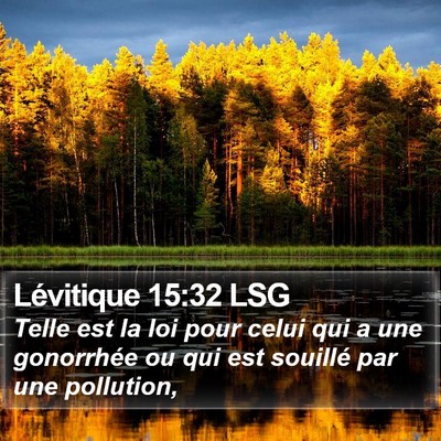 Lévitique 15:32 LSG Bible Verse Image