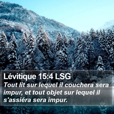 Lévitique 15:4 LSG Bible Verse Image