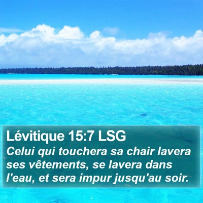 Lévitique 15:7 LSG Bible Verse Image
