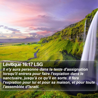 Lévitique 16:17 LSG Bible Verse Image
