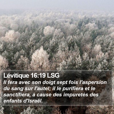 Lévitique 16:19 LSG Bible Verse Image