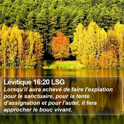 Lévitique 16:20 LSG Bible Verse Image