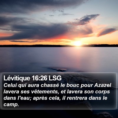 Lévitique 16:26 LSG Bible Verse Image