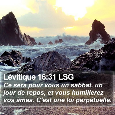 Lévitique 16:31 LSG Bible Verse Image