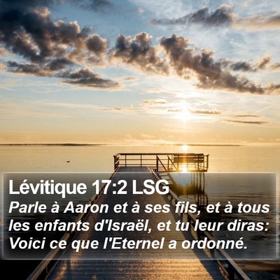 Lévitique 17:2 LSG Bible Verse Image