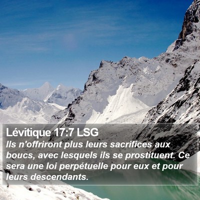 Lévitique 17:7 LSG Bible Verse Image