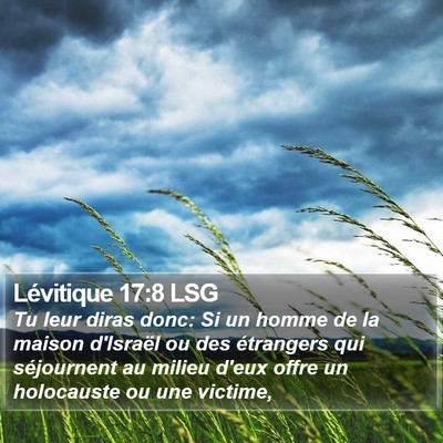 Lévitique 17:8 LSG Bible Verse Image