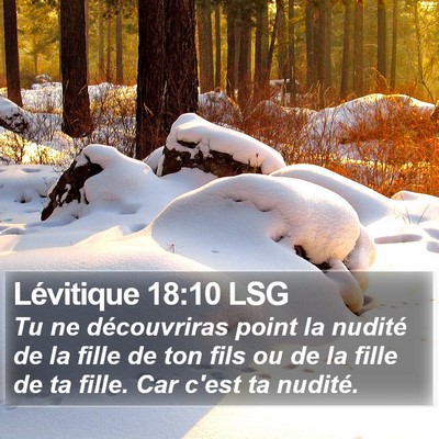 Lévitique 18:10 LSG Bible Verse Image