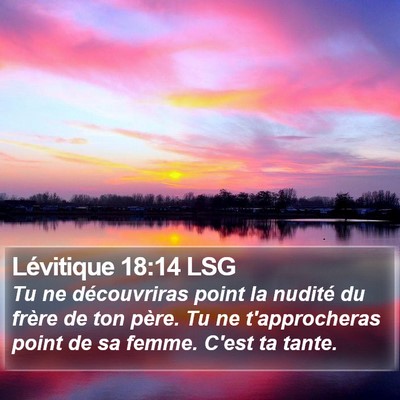 Lévitique 18:14 LSG Bible Verse Image