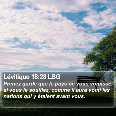 Lévitique 18:28 LSG Bible Verse Image