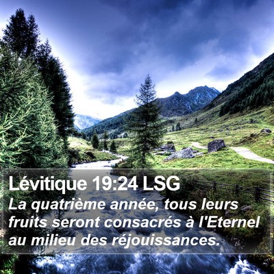 Lévitique 19:24 LSG Bible Verse Image