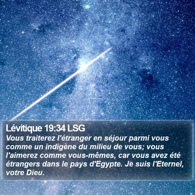 Lévitique 19:34 LSG Bible Verse Image
