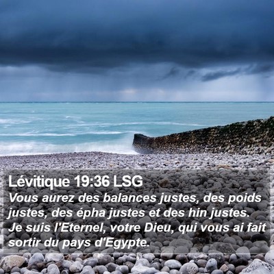 Lévitique 19:36 LSG Bible Verse Image
