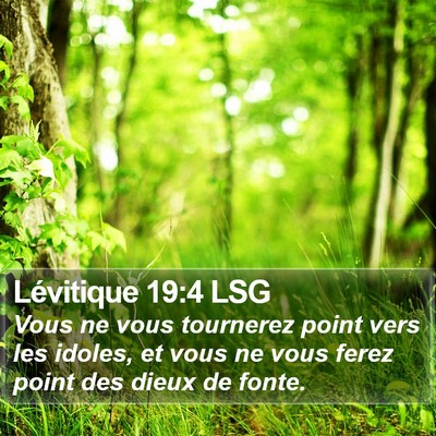 Lévitique 19:4 LSG Bible Verse Image