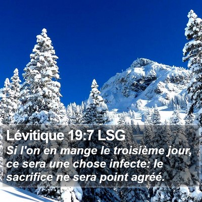 Lévitique 19:7 LSG Bible Verse Image