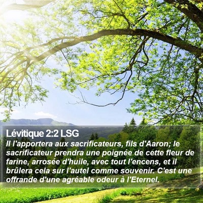 Lévitique 2:2 LSG Bible Verse Image