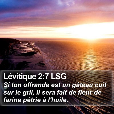 Lévitique 2:7 LSG Bible Verse Image