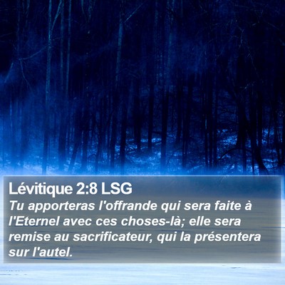 Lévitique 2:8 LSG Bible Verse Image