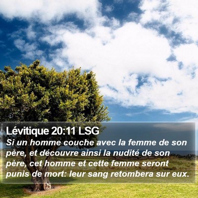 Lévitique 20:11 LSG Bible Verse Image
