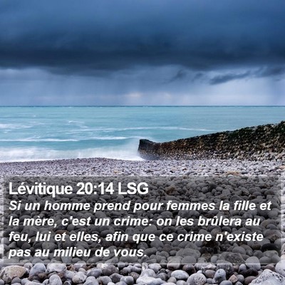 Lévitique 20:14 LSG Bible Verse Image