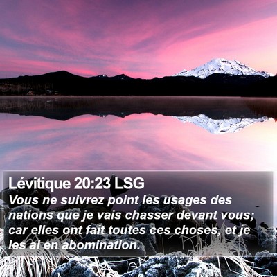 Lévitique 20:23 LSG Bible Verse Image