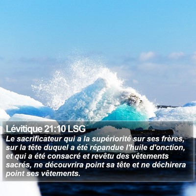 Lévitique 21:10 LSG Bible Verse Image
