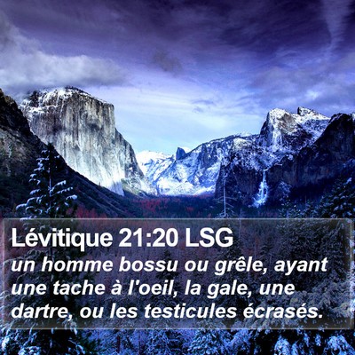 Lévitique 21:20 LSG Bible Verse Image