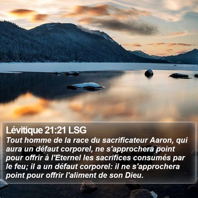 Lévitique 21:21 LSG Bible Verse Image