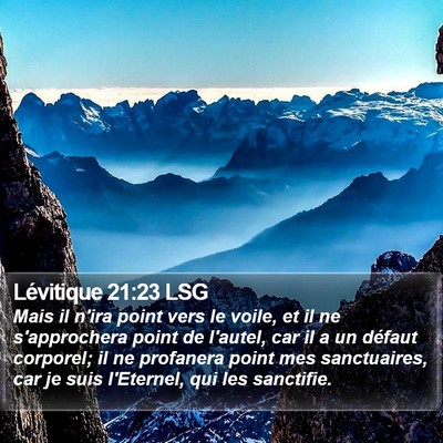 Lévitique 21:23 LSG Bible Verse Image