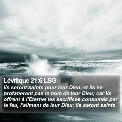 Lévitique 21:6 LSG Bible Verse Image