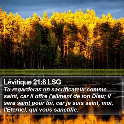 Lévitique 21:8 LSG Bible Verse Image