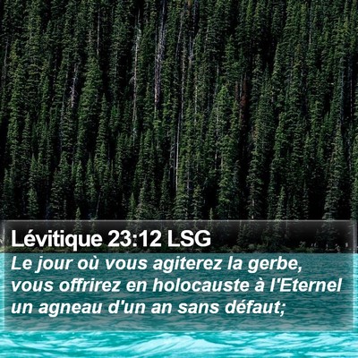 Lévitique 23:12 LSG Bible Verse Image