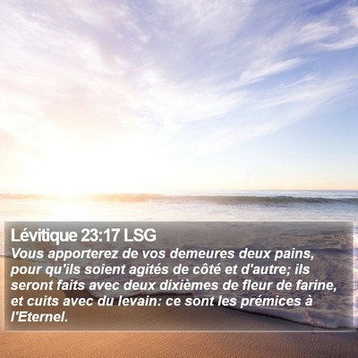 Lévitique 23:17 LSG Bible Verse Image