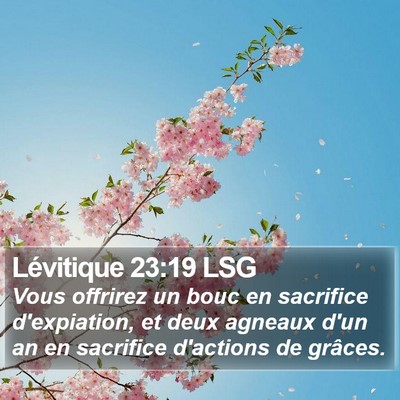 Lévitique 23:19 LSG Bible Verse Image