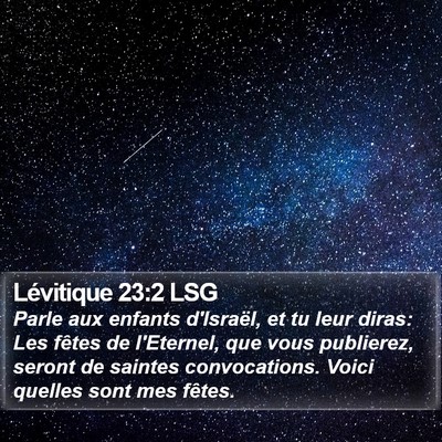 Lévitique 23:2 LSG Bible Verse Image
