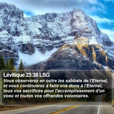 Lévitique 23:38 LSG Bible Verse Image