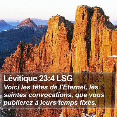 Lévitique 23:4 LSG Bible Verse Image