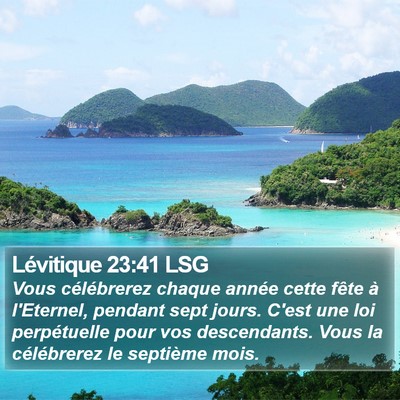 Lévitique 23:41 LSG Bible Verse Image