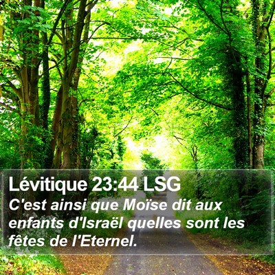 Lévitique 23:44 LSG Bible Verse Image