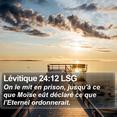 Lévitique 24:12 LSG Bible Verse Image