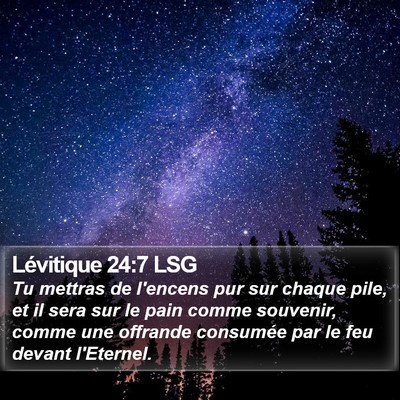 Lévitique 24:7 LSG Bible Verse Image