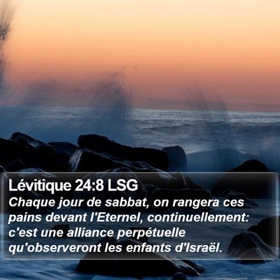 Lévitique 24:8 LSG Bible Verse Image