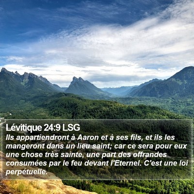 Lévitique 24:9 LSG Bible Verse Image