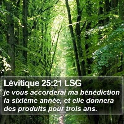 Lévitique 25:21 LSG Bible Verse Image