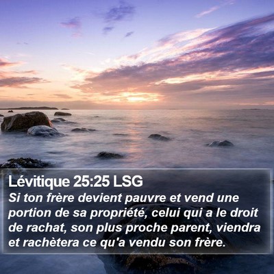 Lévitique 25:25 LSG Bible Verse Image