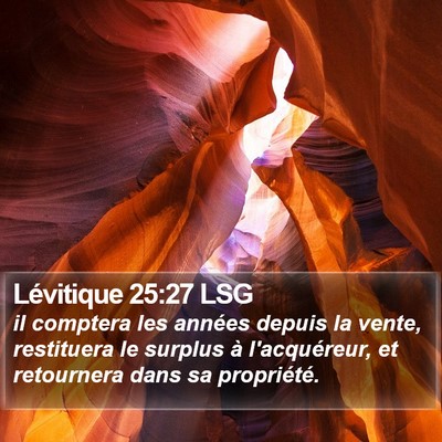 Lévitique 25:27 LSG Bible Verse Image