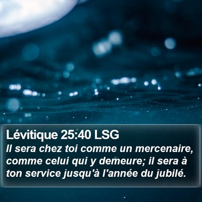 Lévitique 25:40 LSG Bible Verse Image